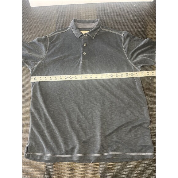 Tommy Bahama Shirt Adult Large Black Short Sleeve Polo Collared Mens Tee - Picture 4 of 5
